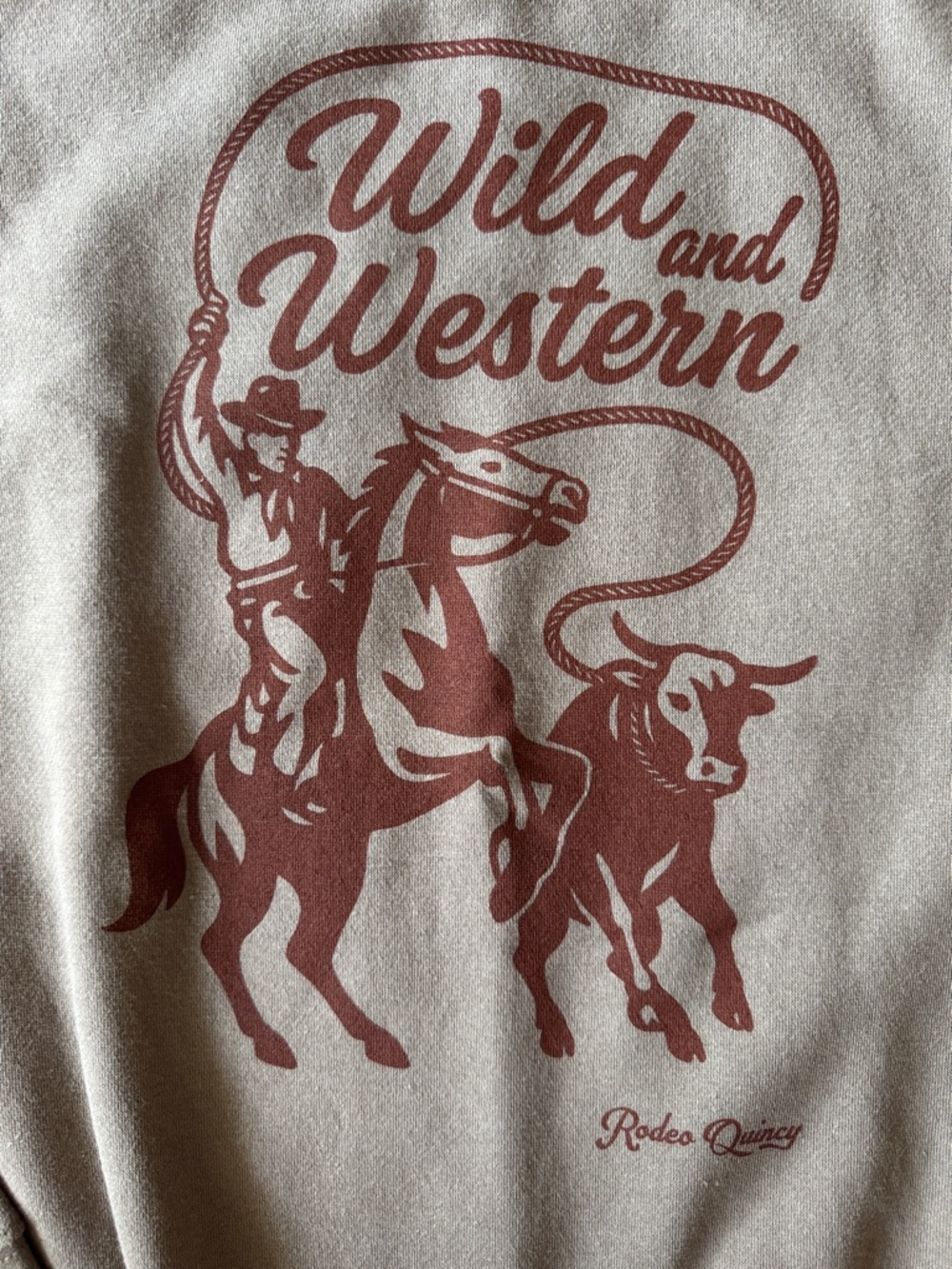 Wild and Western Graphic Crewneck Sweatshirt - Tan - Picture 2 of 3
